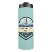 ブルーネイビー航海のいかりヨットクラブボートマリーナ タンブラー (正面)