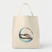 ブルーネイビー航海のいかりヨットクラブボートマリーナ トートバッグ (正面)