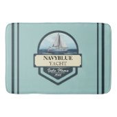 ブルーネイビー航海のいかりヨットクラブボートマリーナ バスマット (正面)