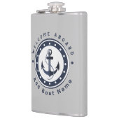 ブルーネイビー航海のいかりヨットクラブボートマリーナ フラスク (左)