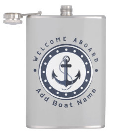 ブルーネイビー航海のいかりヨットクラブボートマリーナ フラスク