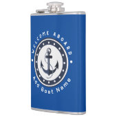 ブルーネイビー航海のいかりヨットクラブボートマリーナ フラスク (左)