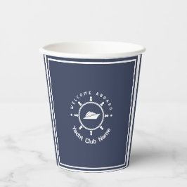 ブルーネイビー航海のいかりヨットクラブボートマリーナ 紙コップ