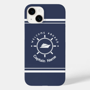 ブルーネイビー航海のいかりヨットクラブボートマリーナ Case-Mate iPhone 14ケース