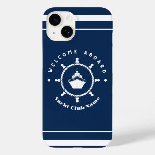 ブルーネイビー航海のいかりヨットクラブボートマリーナ Case-Mate iPhone 14ケース