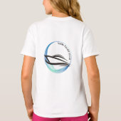 ブルーネイビー航海のいかりヨットクラブボートマリーナ Tシャツ (裏面)