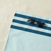 ブルーネイビー航海のいかりヨットクラブボートレトロNa ビーチタオル (インサイチュ)