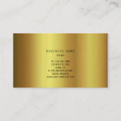 ブルーネイビー航海の金ゴールドVIPグラデーショングリッター 名刺 (裏面)