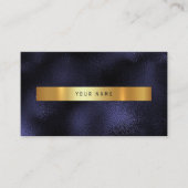 ブルーネイビー航海の金ゴールドVIPグラデーショングリッター 名刺 (正面)