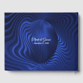 ブルーネイビー装飾ゲストブック ゲストブック (裏面)