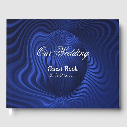 ブルーネイビー装飾ゲストブック ゲストブック (正面)