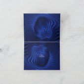 ブルーネイビー装飾サンキューカード サンキューカード (内部)