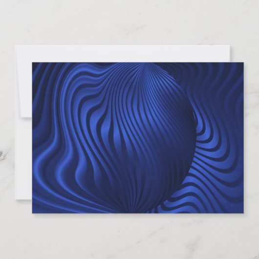 ブルーネイビー装飾結婚式招待状 招待状 (裏面)