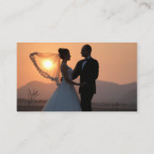 ブルーネイビー赤面ピンクフォトRsvp Qrコード結婚ズ エンクロージャーカード (裏面)