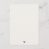 ブルーネイビー金ゴールドフローラ水彩結婚式RSVP エンクロージャーカード (裏面)