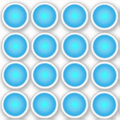 ブルーネオンサークル16ステッカーセット シール (正面)