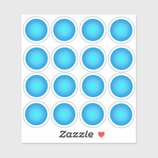 ブルーネオンサークル16ステッカーセット シール