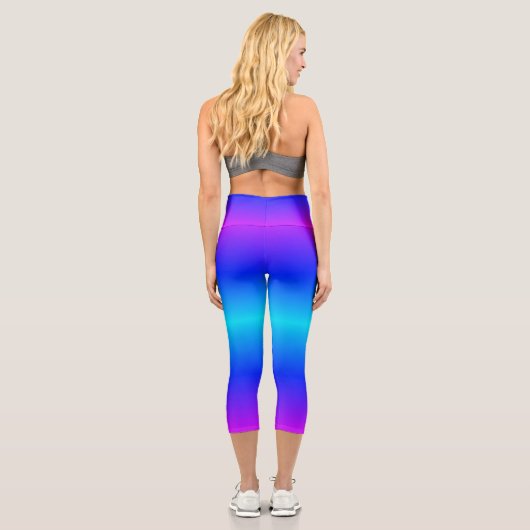 ブルーネオンライトハイウェイストカプリレギンス カプリレギンス (裏面)