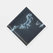 ブルーネオン白熱［赤熱］光を放つバスケットボール選手 スタンダードランチョンナプキン (角)