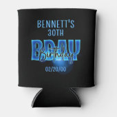 ブルーネオン誕生日 缶クーラー (正面)