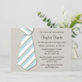 ブルーネクタイリトルマンベビーシャワー招待状 招待状 (スタンド正面)