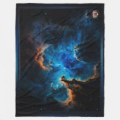 ブルーネブラクラウドAIコンセプトアートby Xzendor7 フリースブランケット (正面)