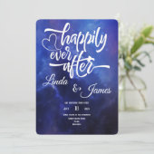 ブルーネブラタイポグラフィ招待状 招待状 (スタンド正面)