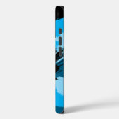 ブルーネームのブラシストロークの濃淡（モノグラム） Case-Mate iPhoneケース (裏面 / 左)