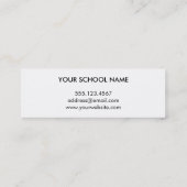 ブルーネームカード卒業発表クラス年 コーリングカード (裏面)