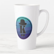 ブルーネームグラデーションイニシャルモノグラム男性へ