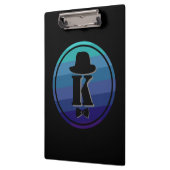 ブルーネームグラデーションイニシャルモノグラム男性へ クリップボード (左)