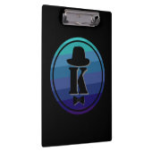 ブルーネームグラデーションイニシャルモノグラム男性へ クリップボード (右)