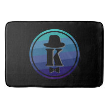 ブルーネームグラデーションイニシャルモノグラム男性へ