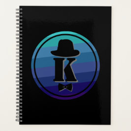 ブルーネームグラデーションイニシャルモノグラム男性へ プランナー手帳