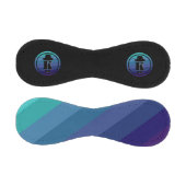 ブルーネームグラデーションイニシャルモノグラム男性へ 野球ボール (パネル)