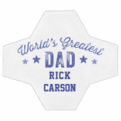 ブルーネームパーソナライズされたワールドズベストパパ サッカーボール (フラット)