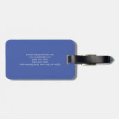 ブルーネームモノグラムイニシャルシンプルプレーン ラゲッジタグ (裏面横)