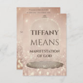 ブルーネーム意味グリッターバラスイーツ16th 招待状 (正面/裏面)