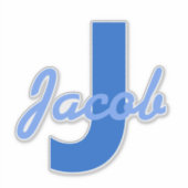 ブルーネーム&モノグラム シール (正面)