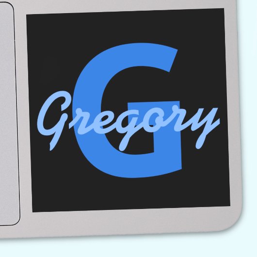 ブルーネーム&モノグラム シール