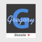 ブルーネーム&モノグラム シール (シート)