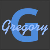 ブルーネーム&モノグラム シール (正面)