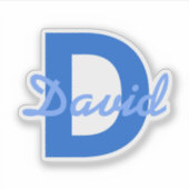 ブルーネーム&モノグラム シール (正面)