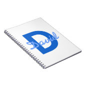 ブルーネーム&モノグラム ノートブック (右側)