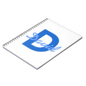 ブルーネーム&モノグラム ノートブック (左側)