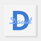 ブルーネーム&モノグラム マグネット (正面)