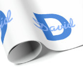 ブルーネーム&モノグラム ラッピングペーパー (ロールコーナー)