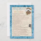 ブルーノアのアーク子供部屋ライムベビーシャワーゲーム 招待状 (正面)