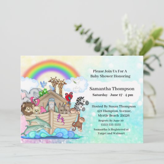 ブルーノアズアークベビーシャワー招待状 招待状 (スタンド正面)