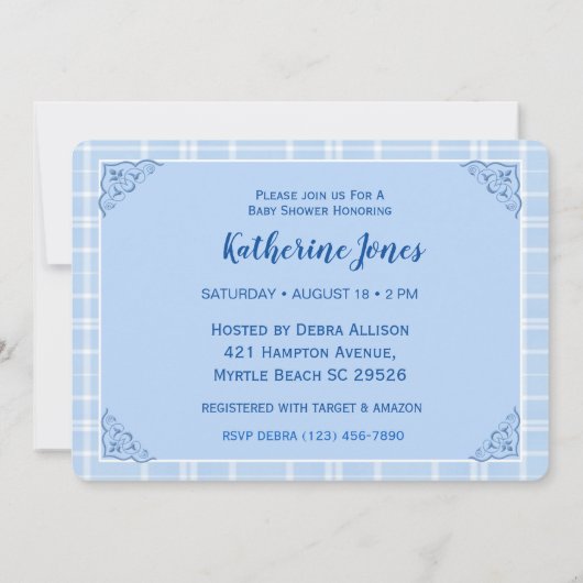 ブルーノアズアークベビーシャワー招待状 招待状 (裏面)